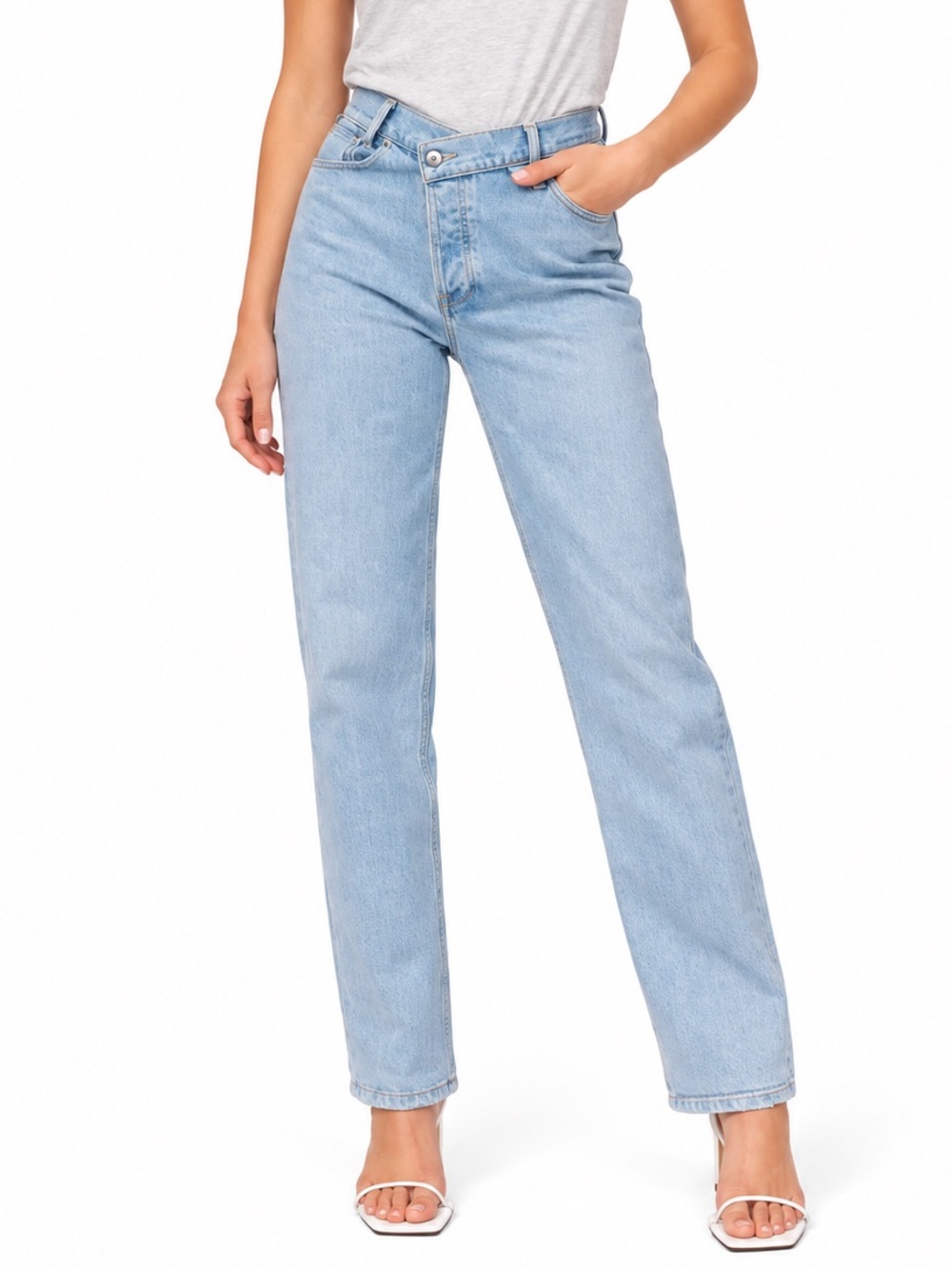 Abercrombie The Dad High Rise Crossover Jeans 26 Long Light Wash